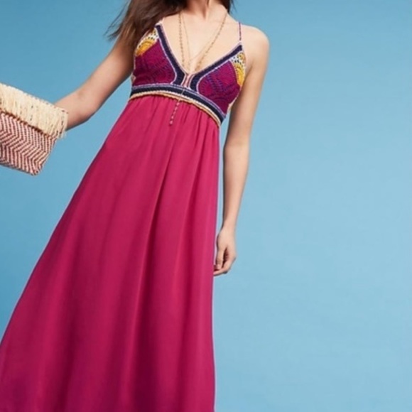Anthropologie Dresses & Skirts - Anthropologie Maeve Violet Sunset Crocheted Dress